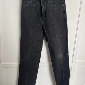 Wrangler Black, Regular Fit Straight, Mens 30w 34L.